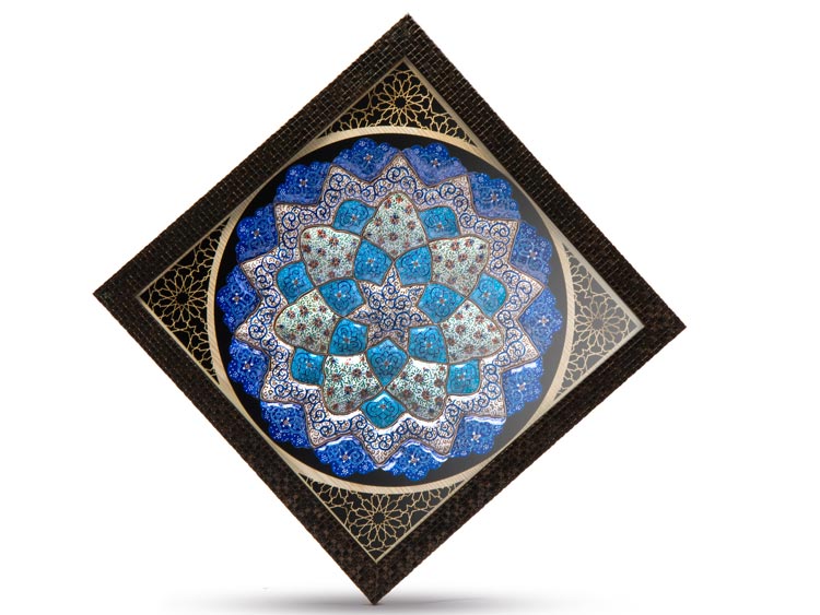 بشقاب میناکاری شده اصفهان